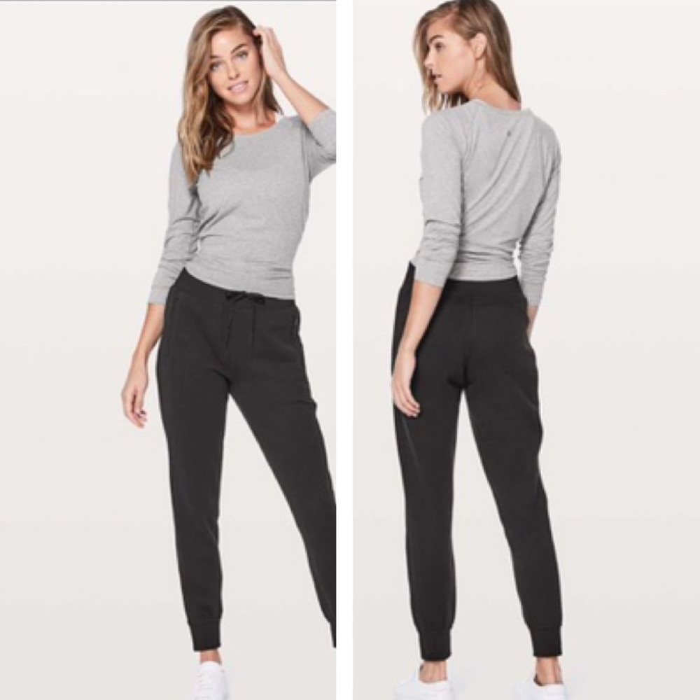 Lululemon Get Going Jogger Pants 28.5" Cotton Terry‎ 
Zip Pockets Lightweight 4